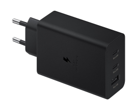 Samsung 65W PD Power Adapter Trio USB-C X 2, USB-A VOORKANT