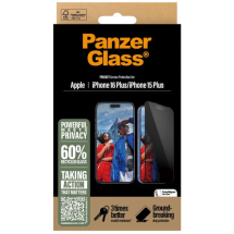 iPhone 16 Plus Panzer glas Privacy voorkant